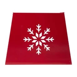 26 In. D Red Hexagonal Metal Cutout Snowflake Tree Collar With Light String (KD) -The Home Depot Shop glitzhome christmas tree collars 2010600025 4f 1000