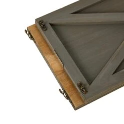 26 In. D Warm Gray Wooden Tree Collar (KD) -The Home Depot Shop glitzhome christmas tree collars 2010600033 1f 1000