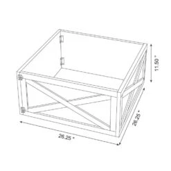 26 In. D Warm Gray Wooden Tree Collar (KD) -The Home Depot Shop glitzhome christmas tree collars 2010600033 4f 1000