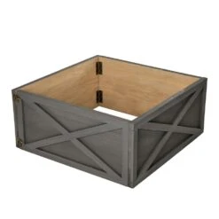 26 In. D Warm Gray Wooden Tree Collar (KD)