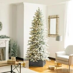 26 In. D Warm Gray Wooden Tree Collar (KD) -The Home Depot Shop glitzhome christmas tree collars 2010600033 d4 1000