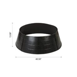 40.5 In. D Christmas Black Hammered Metal Tree Collar (KD) -The Home Depot Shop glitzhome christmas tree collars 2010600044 4f 1000