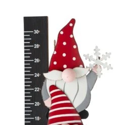 36 In. H Lighted Wooden Gnome Snow Gauge Yard Stake Or Wall Decor (KD, 2 Function) -The Home Depot Shop glitzhome christmas yard decorations 2010200019 44 1000