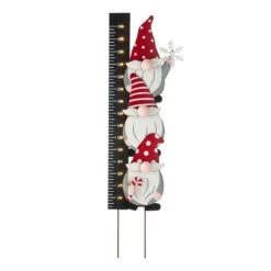 36 In. H Lighted Wooden Gnome Snow Gauge Yard Stake Or Wall Decor (KD, 2 Function)