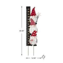36 In. H Lighted Wooden Gnome Snow Gauge Yard Stake Or Wall Decor (KD, 2 Function) -The Home Depot Shop glitzhome christmas yard decorations 2010200019 c3 1000