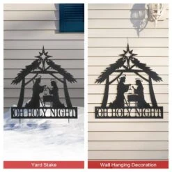 30 In. H Christmas Metal Silhouette Nativity Yard Stake Or Wall Décor 9 30 In. H Christmas Metal Silhouette Nativity Yard Stake Or Wall Décor -The Home Depot Shop glitzhome christmas yard decorations 2010200076 4f 1000