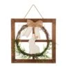 18 In. H Wooden Frame Easter Wall Decor With Wreath