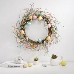 22 In. D Easter Eggs Wreath