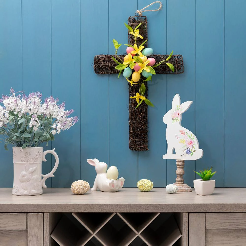 18 In. H Easter Floral Cross 5 18 In. H Easter Floral Cross - Image 5