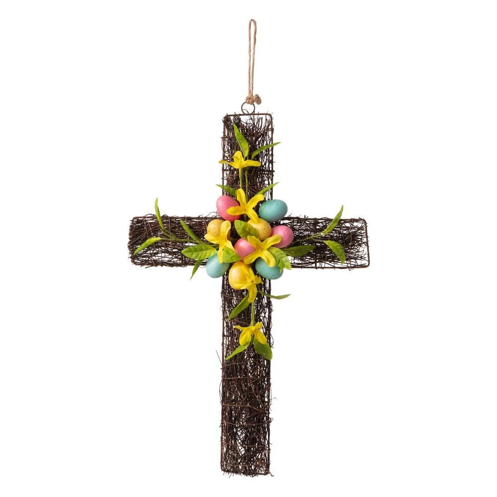 18 In. H Easter Floral Cross 1 18 In. H Easter Floral Cross