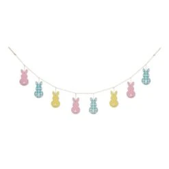 72 In. L X 6.69 In. H Metal Easter Bunny Garland 6 72 In. L X 6.69 In. H Metal Easter Bunny Garland -The Home Depot Shop glitzhome easter decorations 2006600007 4f 1000