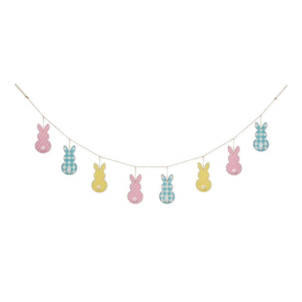 72 In. L X 6.69 In. H Metal Easter Bunny Garland 3 72 In. L X 6.69 In. H Metal Easter Bunny Garland - Image 3