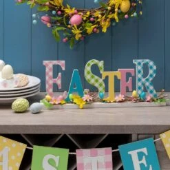 16 In. L X 5.79 In. H Wooden Easter Table Decor 9 16 In. L X 5.79 In. H Wooden Easter Table Decor -The Home Depot Shop glitzhome easter decorations 2006600010 1f 1000
