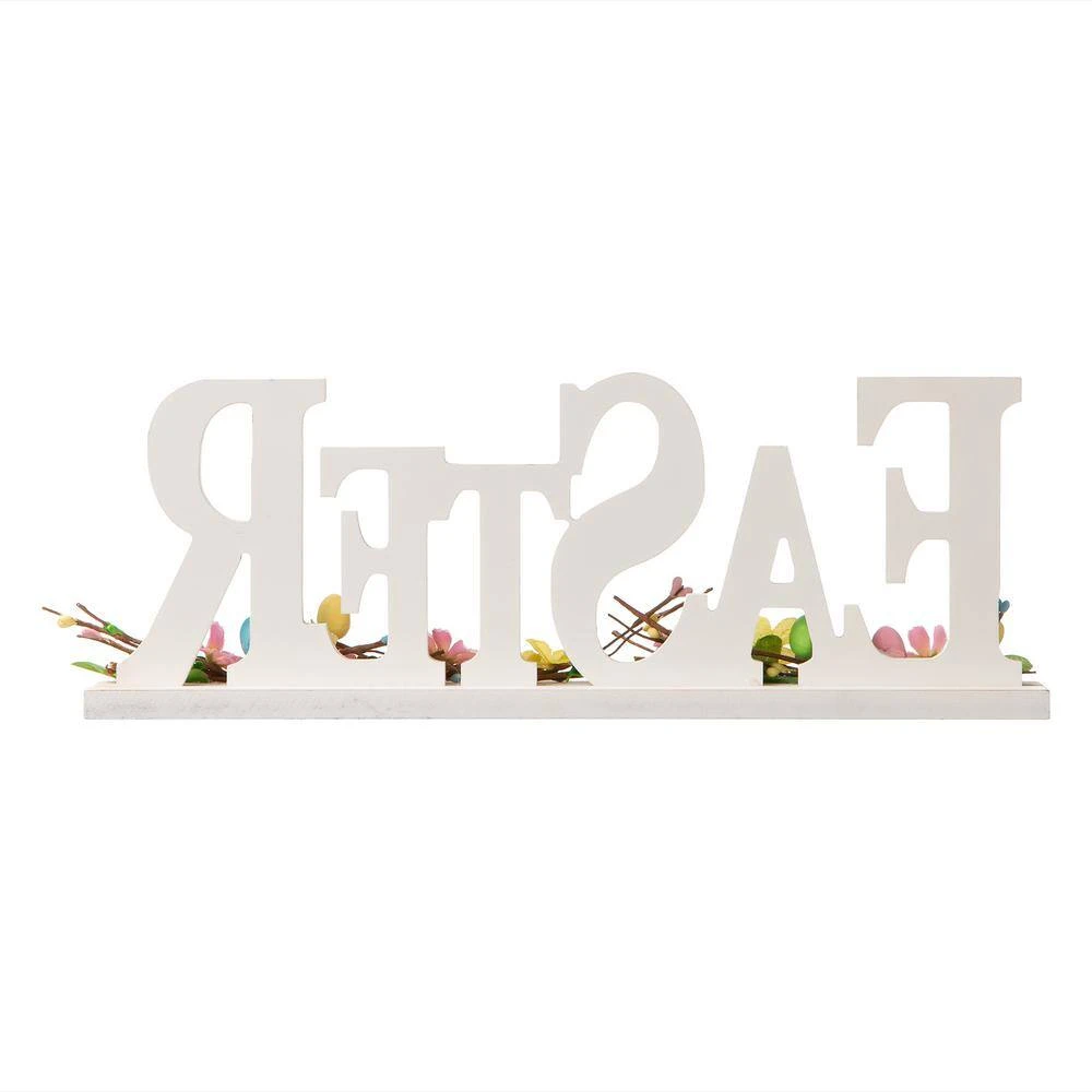 16 In. L X 5.79 In. H Wooden Easter Table Decor 3 16 In. L X 5.79 In. H Wooden Easter Table Decor - Image 3