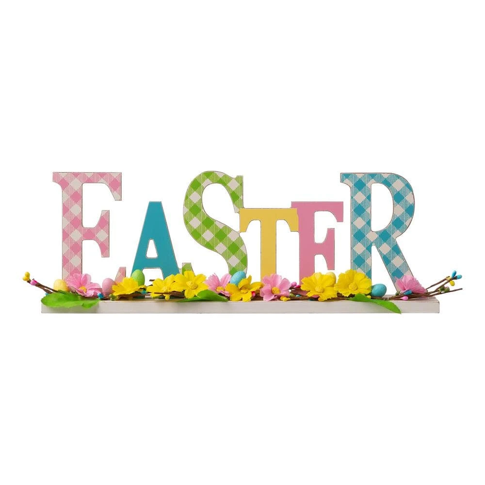 16 In. L X 5.79 In. H Wooden Easter Table Decor 1 16 In. L X 5.79 In. H Wooden Easter Table Decor