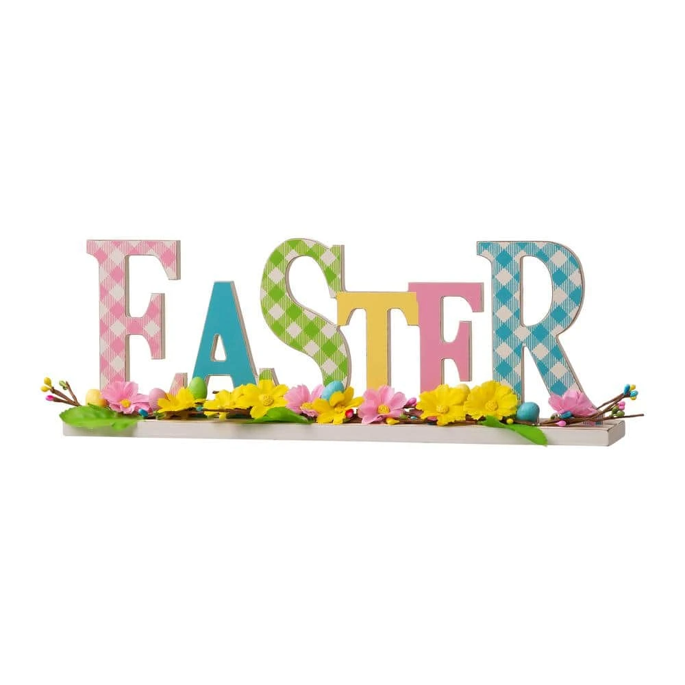 16 In. L X 5.79 In. H Wooden Easter Table Decor 2 16 In. L X 5.79 In. H Wooden Easter Table Decor - Image 2