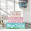 12 In. L Wooden/Metal Easter LED Lighted Block Word Sign (14 Bulbs)