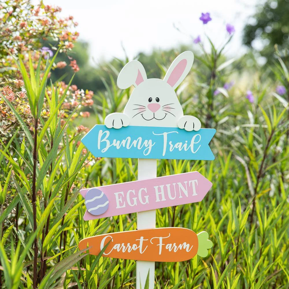 36 In.H Wooden Easter Bunny Yard Stake (KD) 4 36 In.H Wooden Easter Bunny Yard Stake (KD) - Image 4