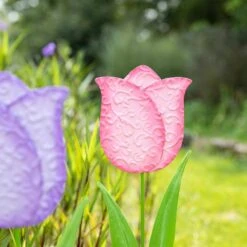 Set Of 3 24 In.H Easter Metal Tulips Yard Stake (KD) 14 Set Of 3 24 In.H Easter Metal Tulips Yard Stake (KD) -The Home Depot Shop glitzhome easter decorations 2006600027 1f 1000