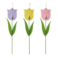 Set Of 3 24 In.H Easter Metal Tulips Yard Stake (KD) 10 Set Of 3 24 In.H Easter Metal Tulips Yard Stake (KD) -The Home Depot Shop glitzhome easter decorations 2006600027 66 1000