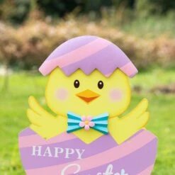 (Set Of 2) 24 In. H Easter Metal Bunny&Chick Egg Yard Stake 15 (Set Of 2) 24 In. H Easter Metal Bunny&Chick Egg Yard Stake -The Home Depot Shop glitzhome easter decorations 2006600028 4f 1000