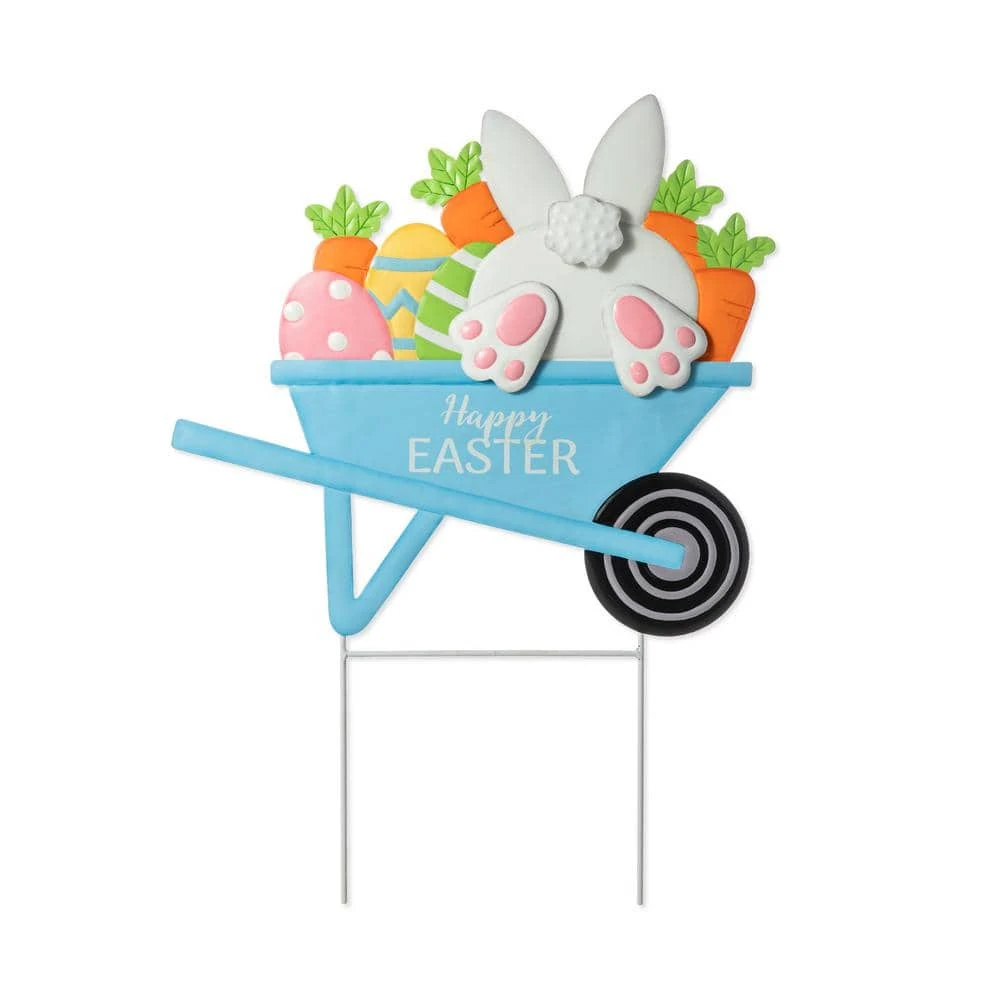COPY 0 24 In. H Easter Metal Bunny And Carrot Yard Stake 1 COPY 0 24 In. H Easter Metal Bunny And Carrot Yard Stake