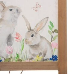 24 In. H Wooden Easter Porch Sign/Standing Decor -The Home Depot Shop glitzhome easter decorations 2006700007 1f 1000