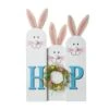 29.5 In. H Wooden Easter Bunny Family HOP Porch Sign