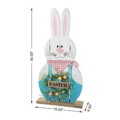 30 In.H Easter Wooden Bunny Porch Decor -The Home Depot Shop glitzhome easter decorations 2006700024 c3 1000