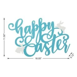 18 In.L Easter Metalin. Happy Easter In. Door Hanger -The Home Depot Shop glitzhome easter decorations 2006800002 c3 1000
