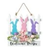 14 In.L Easter Wooden Bunny Fence Door Hanger