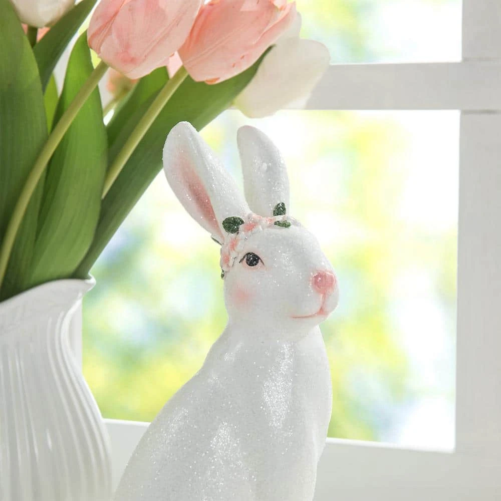 (Set Of 2) 9.75 In. H Easter Resin Bunny Table Decor 7 (Set Of 2) 9.75 In. H Easter Resin Bunny Table Decor - Image 7