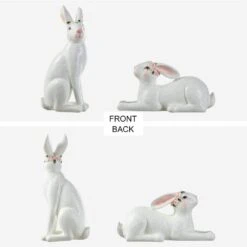 (Set Of 2) 9.75 In. H Easter Resin Bunny Table Decor 14 (Set Of 2) 9.75 In. H Easter Resin Bunny Table Decor -The Home Depot Shop glitzhome easter decorations 2006900009 4f 1000