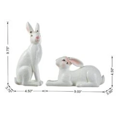 (Set Of 2) 9.75 In. H Easter Resin Bunny Table Decor 13 (Set Of 2) 9.75 In. H Easter Resin Bunny Table Decor -The Home Depot Shop glitzhome easter decorations 2006900009 c3 1000