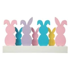 11.75 In. L Easter Wooden Bunny Family Table Decor -The Home Depot Shop glitzhome easter decorations 2006900012 66 1000
