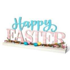 15.75 In. H Easter Woodenin. Happy Easter In Table Decor