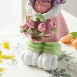 17.5 In. H Easter Resin Bunny Girl Table Decor With Flower Basket 14 17.5 In. H Easter Resin Bunny Girl Table Decor With Flower Basket -The Home Depot Shop glitzhome easter decorations 2006900015 1f 1000