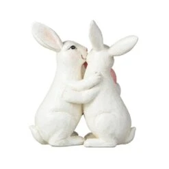 7 In. H Easter Loving Bunny Resin Table Decor -The Home Depot Shop glitzhome easter decorations 2006900017 66 1000
