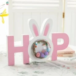10 In. L Easter Wooden Hop Table Decor -The Home Depot Shop glitzhome easter decorations 2006900018 31 1000