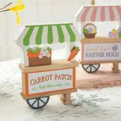 6 In. H S/2 Easter Wooden Booths Table Decor 11 6 In. H S/2 Easter Wooden Booths Table Decor -The Home Depot Shop glitzhome easter decorations 2006900019 4f 1000