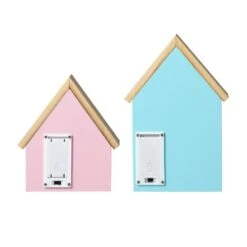 6 In. /8 In. H (Set Of 2) Lighted Easter Wooden House-shaped Table Decor 9 6 In. /8 In. H (Set Of 2) Lighted Easter Wooden House-shaped Table Decor -The Home Depot Shop glitzhome easter decorations 2006900020 66 1000