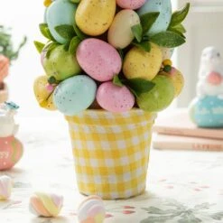 16 In.H Easter Egg Table Tree Decor -The Home Depot Shop glitzhome easter decorations 2015500001 1f 1000