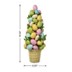 16 In.H Easter Egg Table Tree Decor -The Home Depot Shop glitzhome easter decorations 2015500001 c3 1000