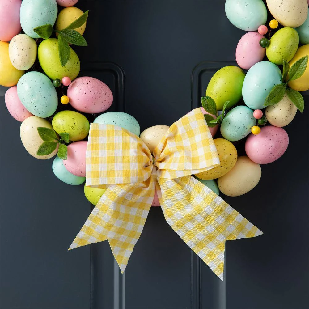 18in. D Easter Egg Shaped Eggs Wreath 7 18in. D Easter Egg Shaped Eggs Wreath - Image 7