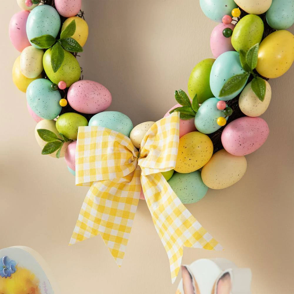 18in. D Easter Egg Shaped Eggs Wreath 6 18in. D Easter Egg Shaped Eggs Wreath - Image 6