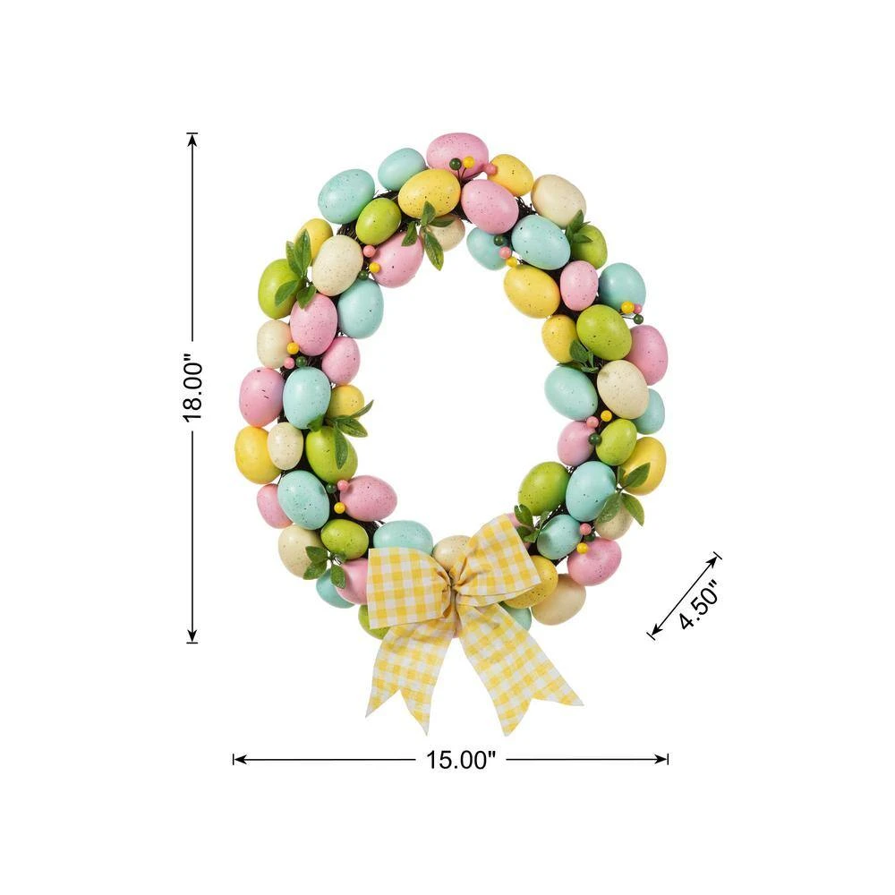 18in. D Easter Egg Shaped Eggs Wreath 5 18in. D Easter Egg Shaped Eggs Wreath - Image 5