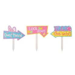 14 In. H Wooden Easter Path Sign (Set Of 3)