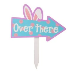 14 In. H Wooden Easter Path Sign (Set Of 3) -The Home Depot Shop glitzhome easter decorations 2019400006 c3 1000
