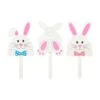 15 In. H Easter Wooden Bunny Pick/Yard Stake (Set Of 3)