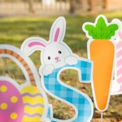 49.5 In. L Easter Icon Metal Yard Stake (Set Of 6) 15 49.5 In. L Easter Icon Metal Yard Stake (Set Of 6) -The Home Depot Shop glitzhome easter decorations gh2006600021 76 1000